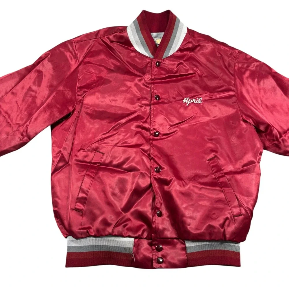 VTG 80s‎ Hot Tuna Bones SURF SKATEBOARD SATIN JACKET Rare! Snap Front USA MADE M
